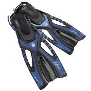 Akona Caicos Scuba Dive Snorkel Fin - Size Jr (L-XL) 1-4  Black/Blue NEW NO TAGS